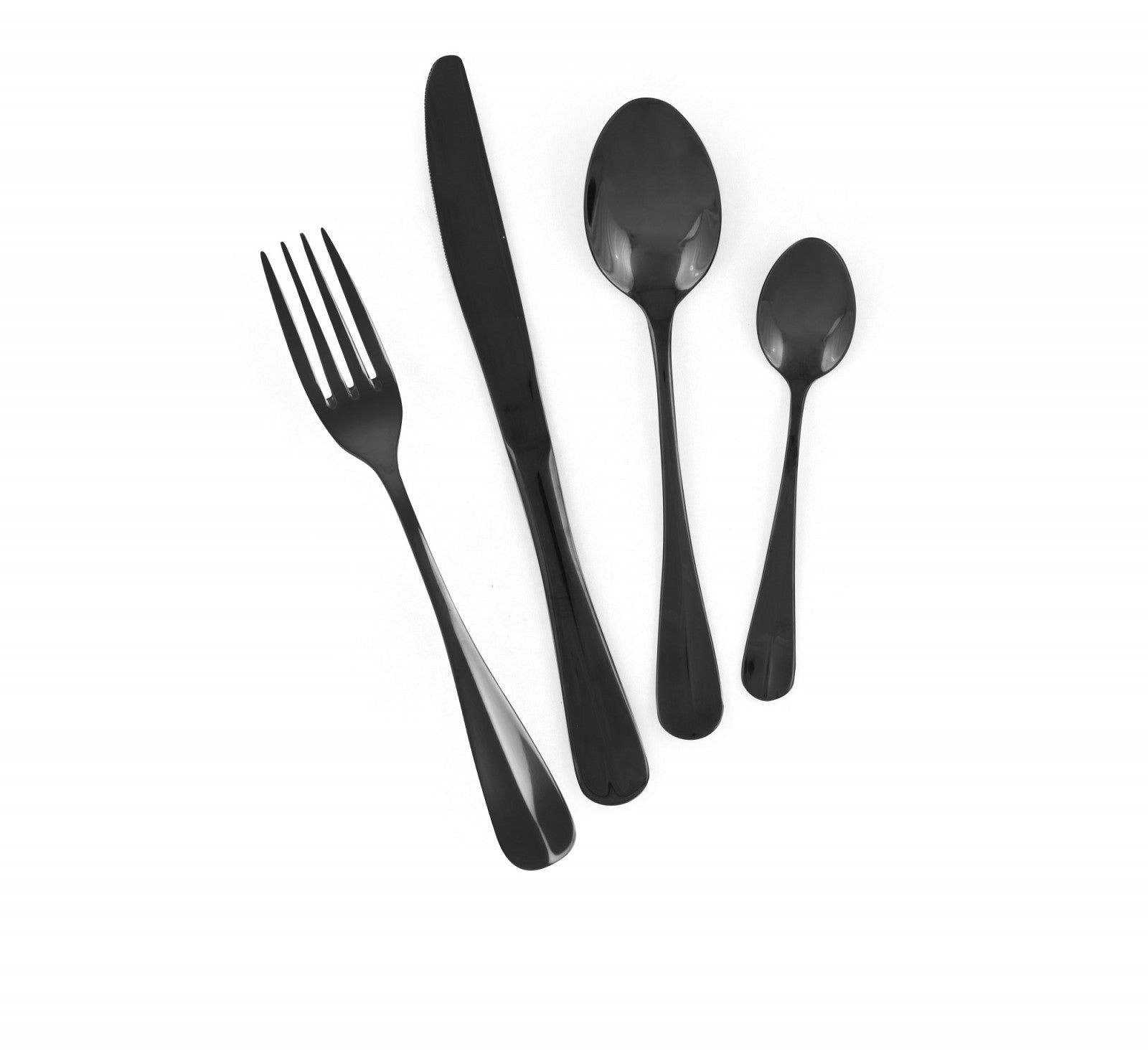 Set complet de tacamuri din inox 24 piese negru/auriu